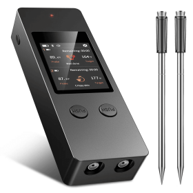 PSJX369 BBQ Meat Thermometer-SUS304 Stainless Steel with Bluetooth 5.2 Connectivity (700ft range), 24-hour battery life