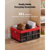 Plastic Collapsible Storage Bins, 32L 3 Packs, Stackable Folding Storage Crates with Handles, Holds 26 lbs Per Bin, Foldable Heavy Duty Containers