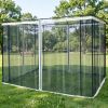 10x10 Black Replacement Mesh Sidewall Netting for Gazebos And Canopy Tents with Zippers Outdoor Privacy