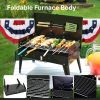 Barbecue Charcoal Grill Folding Portable, Windproof and thickened tool box design, durable, foldable structure lightweight and compact
