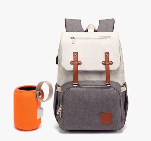 Double Shoulder Mommy Wraps Milk For Parents (Option: Gray white with bottle)