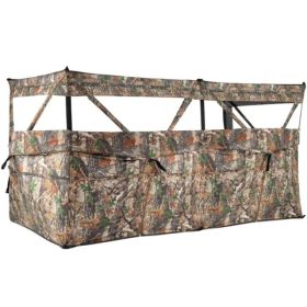 360° Panoramic Hunting Blind - 4 One-Way See-Through Panels, Modular Setup with Dog Doors (Camouflage) (Option: Default title)
