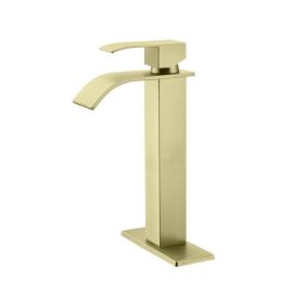 Waterfall Spout Single Handle Bathroom Sink Faucet (Option: Default title)