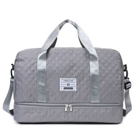 Multi-Functional Crossbody Gym Bag - Dry-Wet Separation, Large Capacity For Travel, Workout & Business Trips - Waterproof Sports Duffle Backpack (Option: Grey)