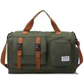 Minimalist Sports Duffel Bag ,Large Capacity Gym Tote With Separate Shoe Pocket,Multi-functional Travel Weekender & Crossbody Bag,Stylish Workout (Option: Army Green)