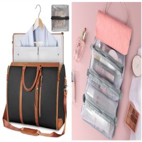 Large Capacity Travel Duffle Bag Women's Handbag Folding Suit Bag Waterproof Clothes Totes (Option: Set38)