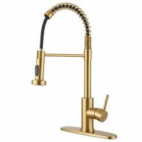 Kitchen Faucet with Pull Down Sprayer Industrial 1 Handle 1 Hole Or 3 Hole Faucet for Farmhouse Camper Laundry Utility Rv Wet Bar Sinks[Unable sh (Option: Default title)