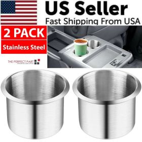 Universal Stainless Steel Cup Drink Holders for Car Boat Truck Marine Camper RV (Option: Default title)