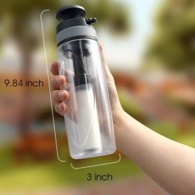 750ml 26 Oz Filtered Water Bottle With Filter Straw For Outdoor Camping Biking (Option: A)