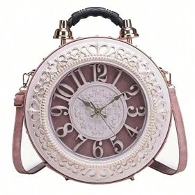 Retro Clock Shaped Crossbody Purse Handbags Women Shoulder Bag Vintage Steampunk Messenger Bags Designer Clock Purse,  Bags For Women, Summer, To (Option: 2020 TN)