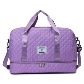 Multi-Functional Crossbody Gym Bag - Dry-Wet Separation, Large Capacity For Travel, Workout & Business Trips - Waterproof Sports Duffle Backpack (Option: Violet)