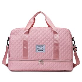 Multi-Functional Crossbody Gym Bag - Dry-Wet Separation, Large Capacity For Travel, Workout & Business Trips - Waterproof Sports Duffle Backpack (Option: Pink)