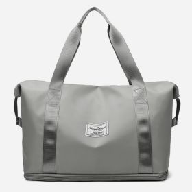 Large Capacity Expandable Gym Bag For Women - Waterproof Travel Duffel With Wet Pocket,Versatile Yoga Sports Bag With Shoe Compartment ,Stylish T (Option: Grey)