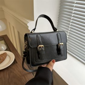 Crossbody Bag High-grade Shoulder Handbag (Option: Black)