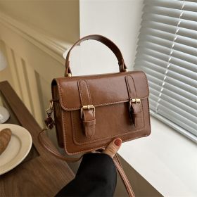Crossbody Bag High-grade Shoulder Handbag (Option: Light Brown)