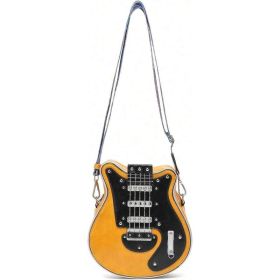 Romantic Gifts Personality Novelty Guitar Shaped Crossbody Bag Style Rivets Decor Shoulder Handbag For Women. Tote Bags For Women, Black Bag, Sho (Option: 34 1242 YL)