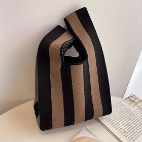 Only Self Pickup---Handbag Women's Knitted Wool Bucket Bag  Versatile Handbag Casual Tote Bag Box Rice Bag (Option: BRZZ1688 ka)