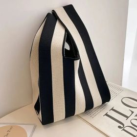 Only Self Pickup---Handbag Women's Knitted Wool Bucket Bag  Versatile Handbag Casual Tote Bag Box Rice Bag (Option: BRZZ1688 bai)