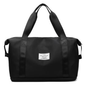 Large Capacity Expandable Gym Bag For Women - Waterproof Travel Duffel With Wet Pocket,Versatile Yoga Sports Bag With Shoe Compartment ,Stylish T (Option: Black)