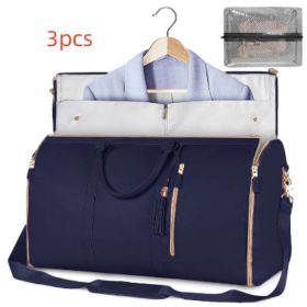 Large Capacity Travel Duffle Bag Women's Handbag Folding Suit Bag Waterproof Clothes Totes (Option: Set28)