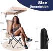 Portable Camping Chair Beach Chair with Shade Canopy, Fold Lightweight Oversized for All, Easy to Open and Close Without Installation