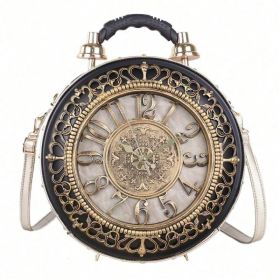 Retro Clock Shaped Crossbody Purse Handbags Women Shoulder Bag Vintage Steampunk Messenger Bags Designer Clock Purse,  Bags For Women, Summer, To (Option: 2020 GD)