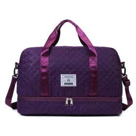 Multi-Functional Crossbody Gym Bag - Dry-Wet Separation, Large Capacity For Travel, Workout & Business Trips - Waterproof Sports Duffle Backpack (Option: Deep purple)